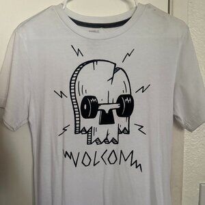 Volcom White Skull Graphic Tee